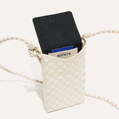 Close up of The Phone Crossbody interior slip pocket.