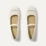 The Max Square Mary Jane in Sandy Crochet shown from the top.