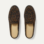 The Penny Loafer Mule in ReVelvet Cheetah shown from the top.