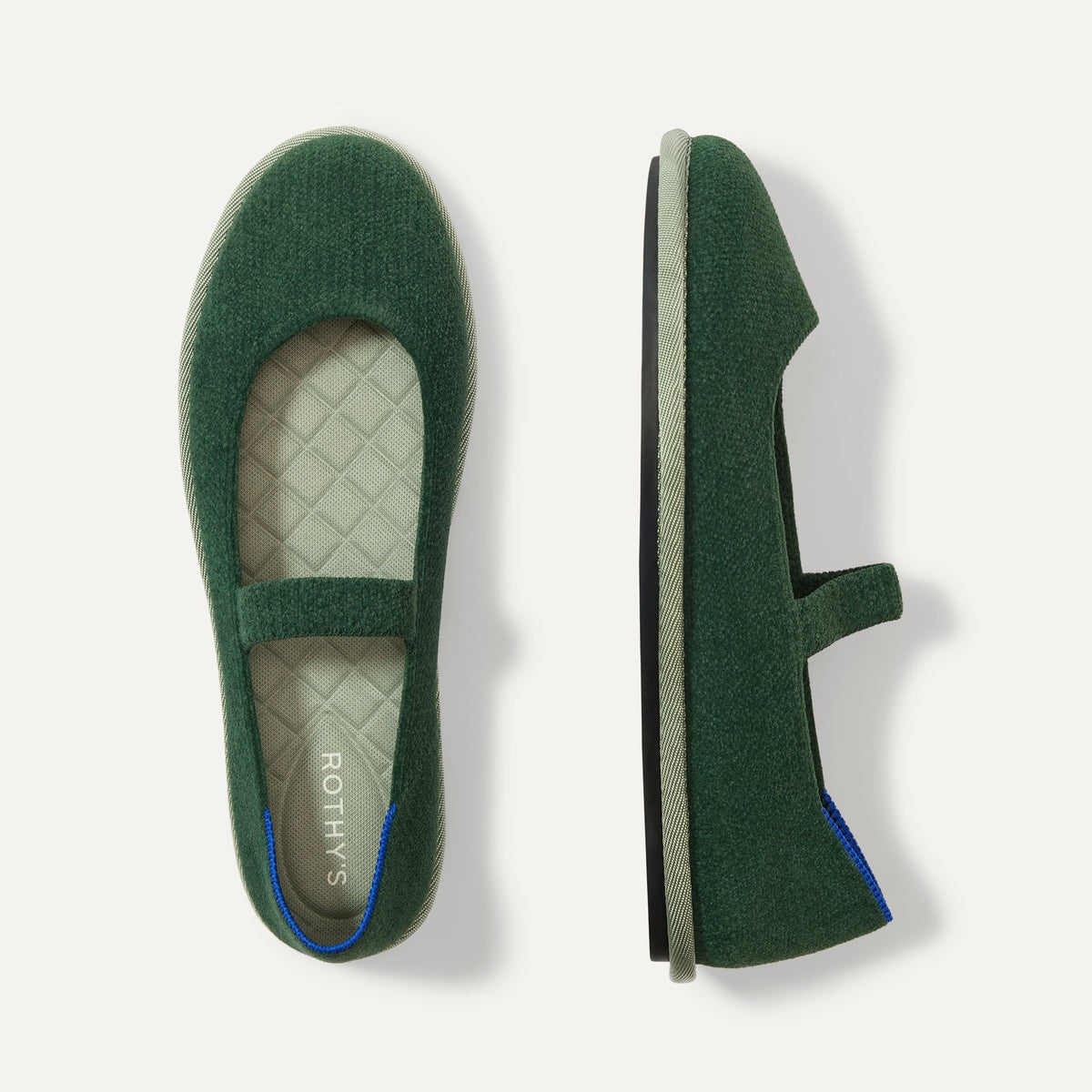 PDP | The Cruiser Mary Jane in ReVelvet Woodland shown from the top.