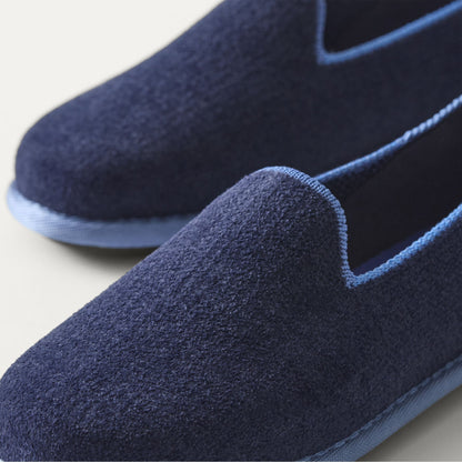 The Mini Loafer in ReVelvet™ Sailor view with detailing of the front of the shoe.